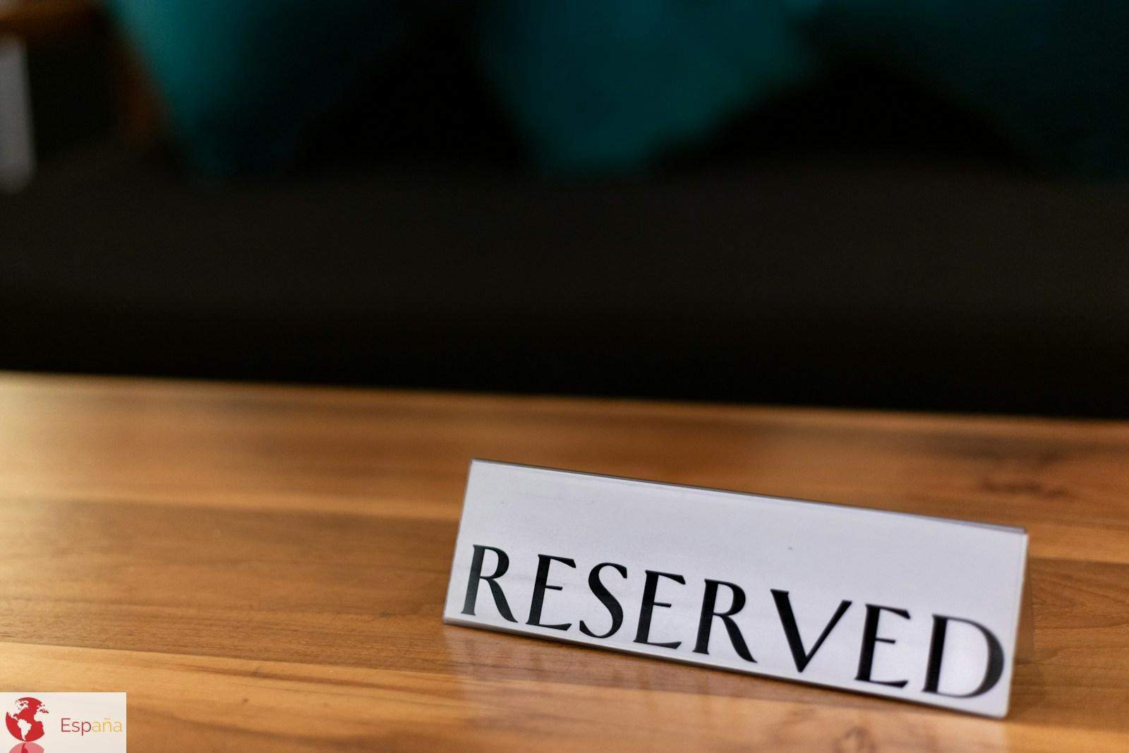 Reserved table decor