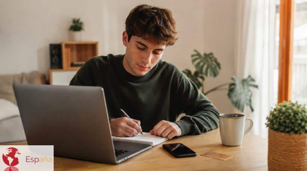 Joven organizando cómo administrar su primer sueldo
