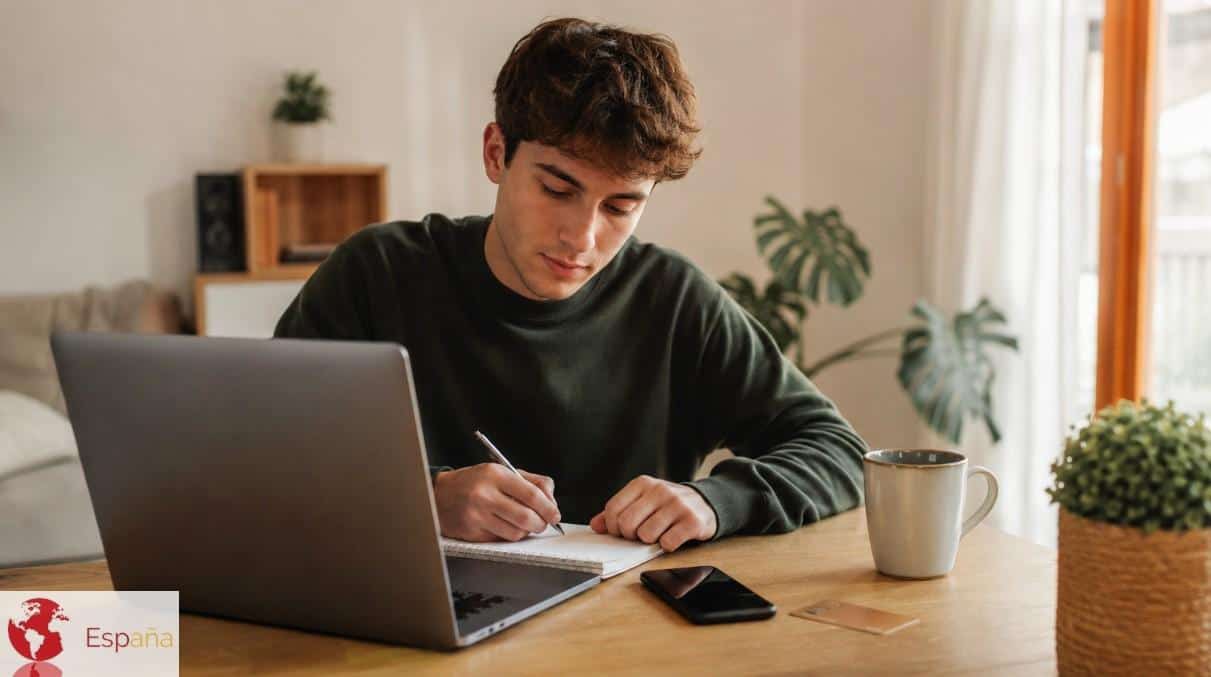 Joven organizando cómo administrar su primer sueldo